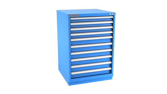 Champion Tool Storage SWS1800-100-1-ILC-FTB-DG 10-Drawer Shallow Depth Modular Cabinet SWS1001 | 28-1/4"W x 41-3/4"H x 22-1/2"D, Dark Gray