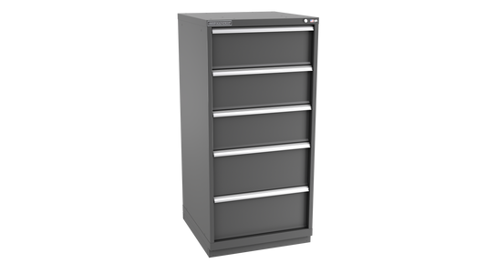 Champion Tool Storage SWS2700-0501-ILC-FTB-DG 5-Drawer Shallow Depth Modular Cabinet SWS0501 | 28-1/4"W x 59-1/2"H x 22-1/2"D, Dark Gray
