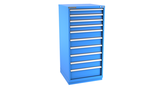 Champion Tool Storage SWS2700-100-1-ILC-FTB-DG 10-Drawer Shallow Depth Modular Cabinet SWS1001 | 28-1/4"W x 59-1/2"H x 22-1/2"D, Dark Gray