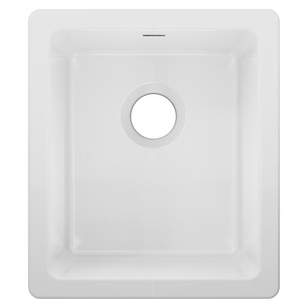 Elkay SWU1517WH Fireclay 16-7/16" x 18-15/16" x 9-1/16" Single Bowl Undermount Bar Sink White