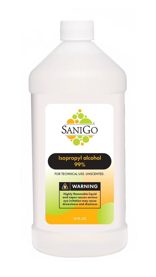Sanigo 99% Isopropyl Alcohol, 16 Fl Oz