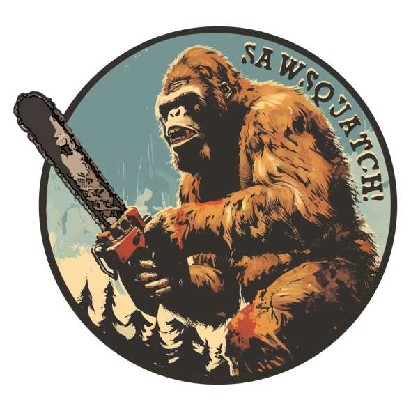 Paradise Clay IHS104 Sawsquatch Oregon - Vinyl Sticker (1 STICKER)