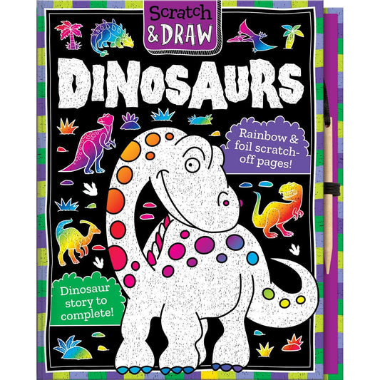 Paradise Clay IPS356 Scratch and Draw Dinosaurs - Book