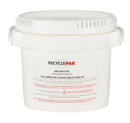 Recycle-Pak SUPPLY-066CH 1 Gal Universal Waste Mercury Containing Equipment Recycling Pail (Each)