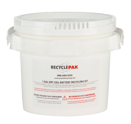 Recycle-Pak SUPPLY-069CH 1 Gal Dry Cell Battery Recycling Pail (Each)