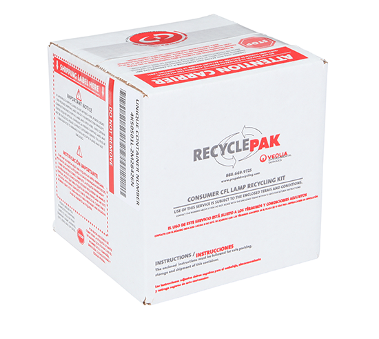 Recycle-Pak SUPPLY-123CH Extra Small Cfl Recycling Box (Each)