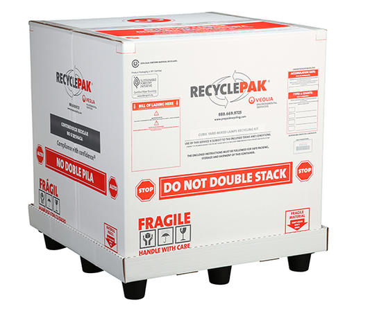 Recycle-Pak SUPPLY-261 Cubic Yard Mixed Lamps Recycling Box