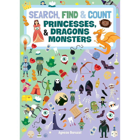 Paradise Clay FCP150 Search, Find & Count: Princesses, Dragons & Monsters - Book