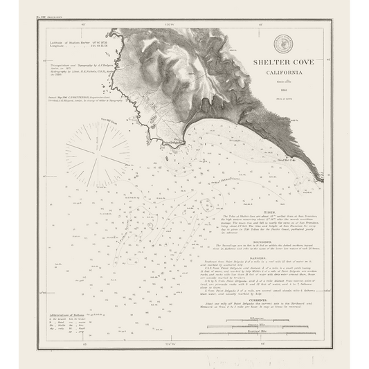 Paradise Clay IHP_SC1881 Historical Chart: Shelter Cove 1881 (36x40)
