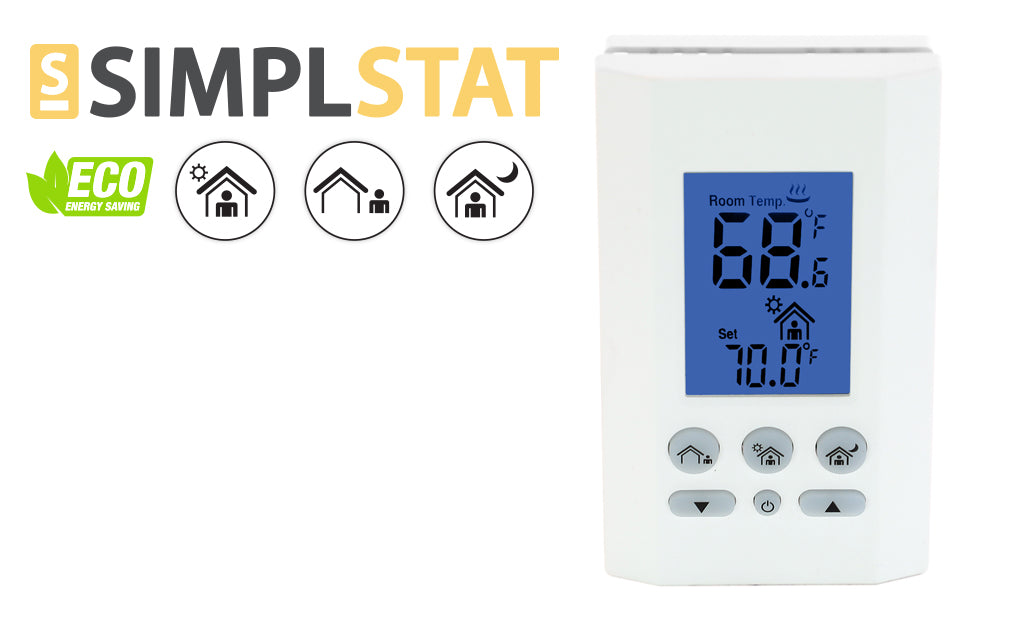 King Electric K701E-B Thermostat Sp 120/240V 16A Simplstat Battery Powered