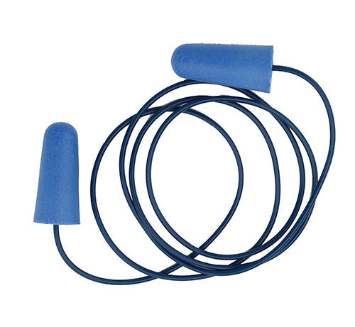 Gateway Safety 916580 SoftSeal MD Metal Detectable Disposable Foam Earplugs - 33 NRR, Corded, Blue