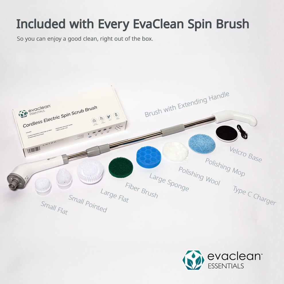 EarthSafe EVSCRUBBER Evaclean Cordless Electric Spin Scrubber