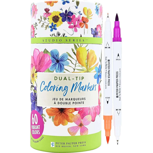 Paradise Clay PPP095 Studio Series Dual-Tip Coloring Markers (set of 60)