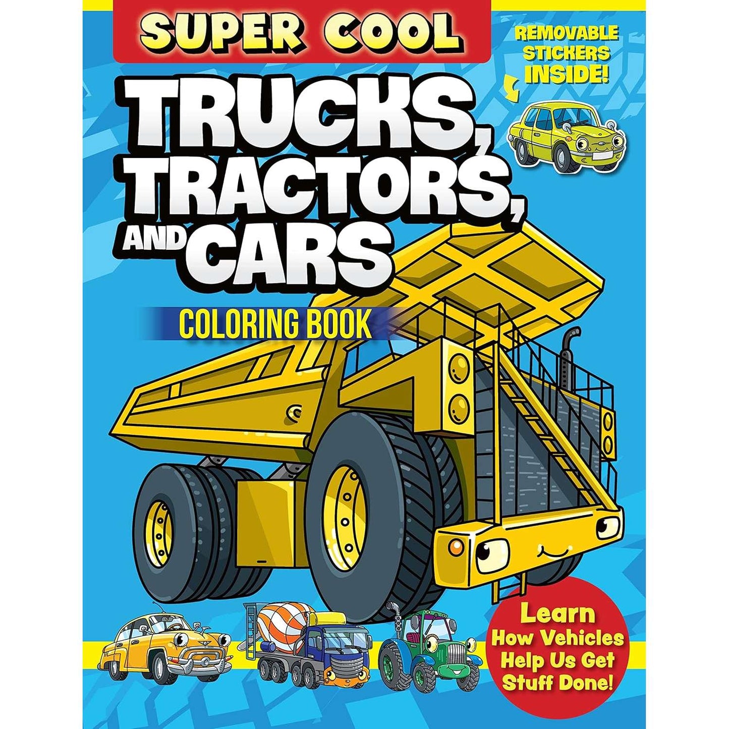 Paradise Clay FCP148 Super Cool Trucks, Tractors, and Cars Coloring Book