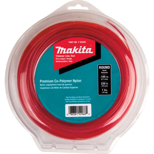 Makita T-03442 Round Trimmer Line, 0.105, Red, 230™, 1 lbs.