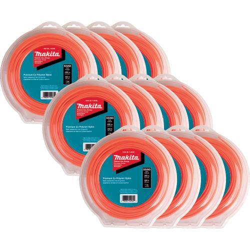 Makita T-03729 Round Trimmer Line, 0.095, Orange, 280™, 1 lbs., 12/pk