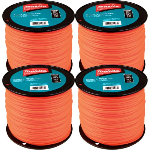 Makita T-03735 Round Trimmer Line, 0.095, Orange, 840™, 3 lbs., 4/pk