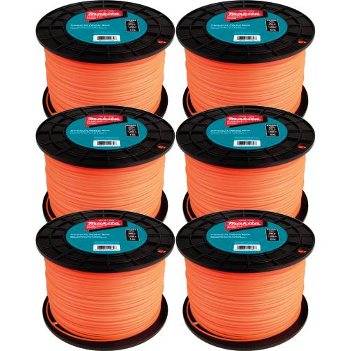 Makita T-03741 Round Trimmer Line, 0.095, Orange, 1,400™, 5 lbs., 6/pk