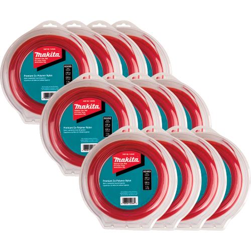 Makita T-03757 Round Trimmer Line, 0.105, Red, 230™, 1 lbs., 12/pk