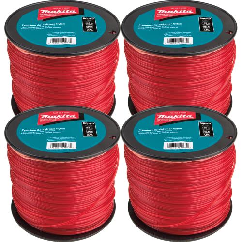 Makita T-03763 Round Trimmer Line, 0.105, Red, 690™, 3 lbs., 4/pk