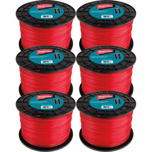 Makita T-03779 Round Trimmer Line, 0.105, Red, 1,150™, 5 lbs., 6/pk