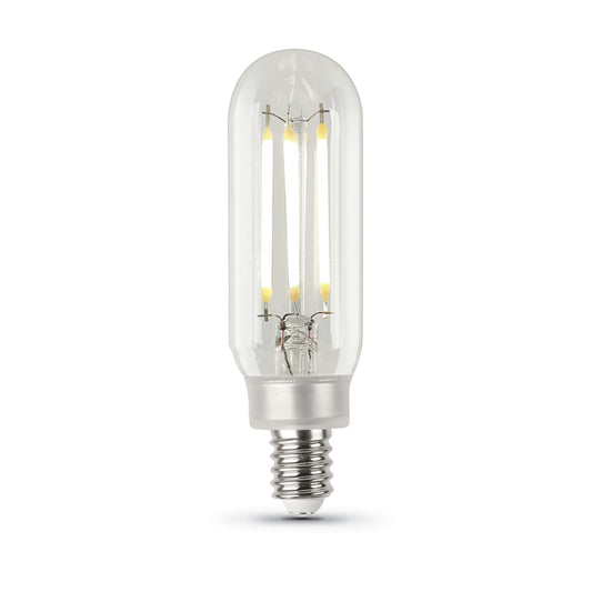 Feit Electric T8C/CL/VG/CA/LED 3.3W (40W Replacement) T8 E12 Dimmable Straight Filament Clear Glass Vintage Edison LED Light Bulb, Soft White