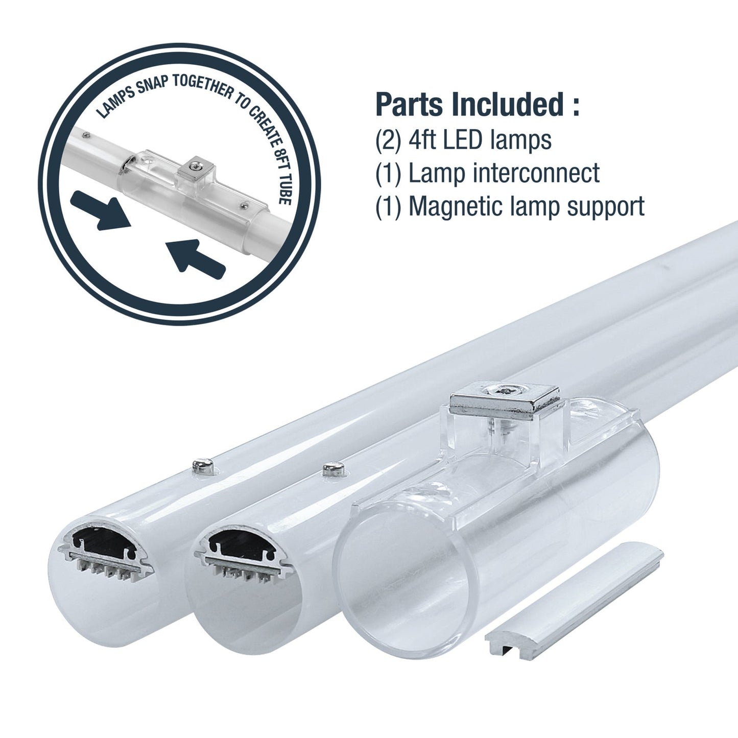 Feit Electric T96/840/B/LED 8 ft. 43W (59W Replacement) Cool White (4000K) FA8 Base (T8 Replacement) Ballast Bypass (Type B) LED Linear Tube