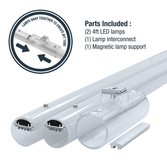 Feit Electric T96/840/B/LED 8 ft. 43W (59W Replacement) Cool White (4000K) FA8 Base (T8 Replacement) Ballast Bypass (Type B) LED Linear Tube