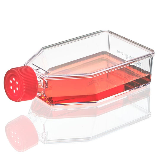 Globe Scientific TC-FLSK-75-V Diamond SureGro Cell Culture Flask Tissue Culture Treated 75cm2 Vent Cap Sterile 5/Bag 100/Case