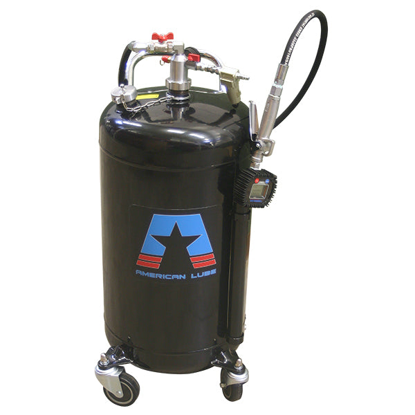 American Lube TIM-390-A1 Heavy-Duty Pumpless 24-Gallon Metered Oil Dispenser