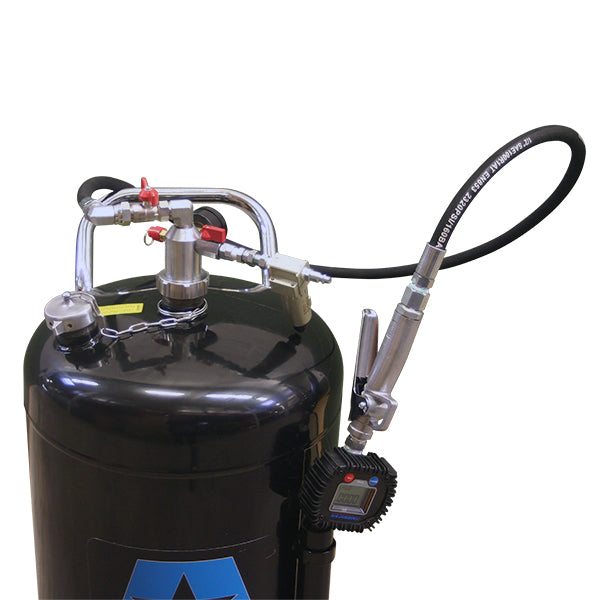 American Lube TIM-390-A1 Heavy-Duty Pumpless 24-Gallon Metered Oil Dispenser