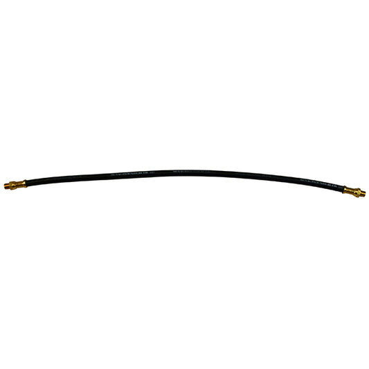 American Lube TIM-4322 24" One-Wire Braid Rubber-Covered Flex Whip Hose, 1/8" NPT (M) x (M) Straight Rigid Connectors