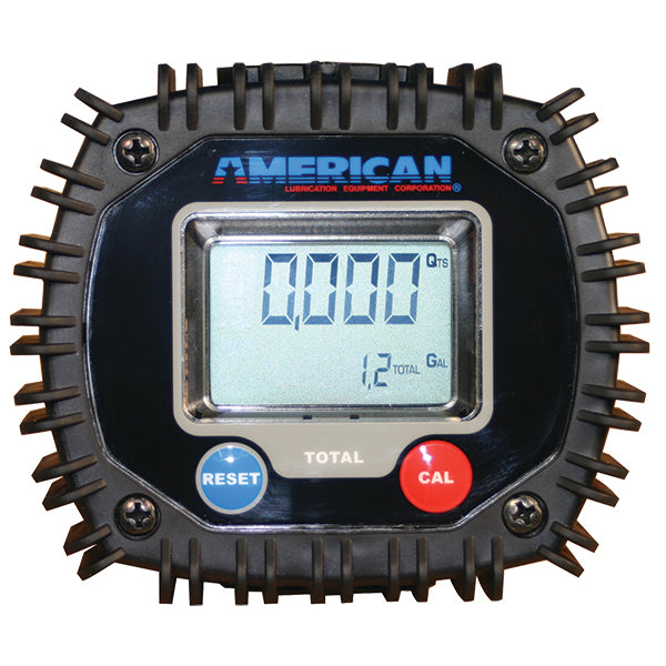 American Lube TIM-615 Stationary Digital Oil Meter Field Replaceable Electronics, 1/2" NPT (F) Inlet/Outlet