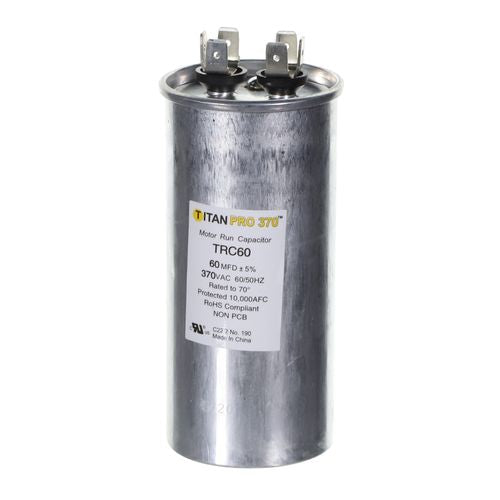 Packard TRC60 Titan Pro Run Capacitor 60 Mfd 370 Volt Round