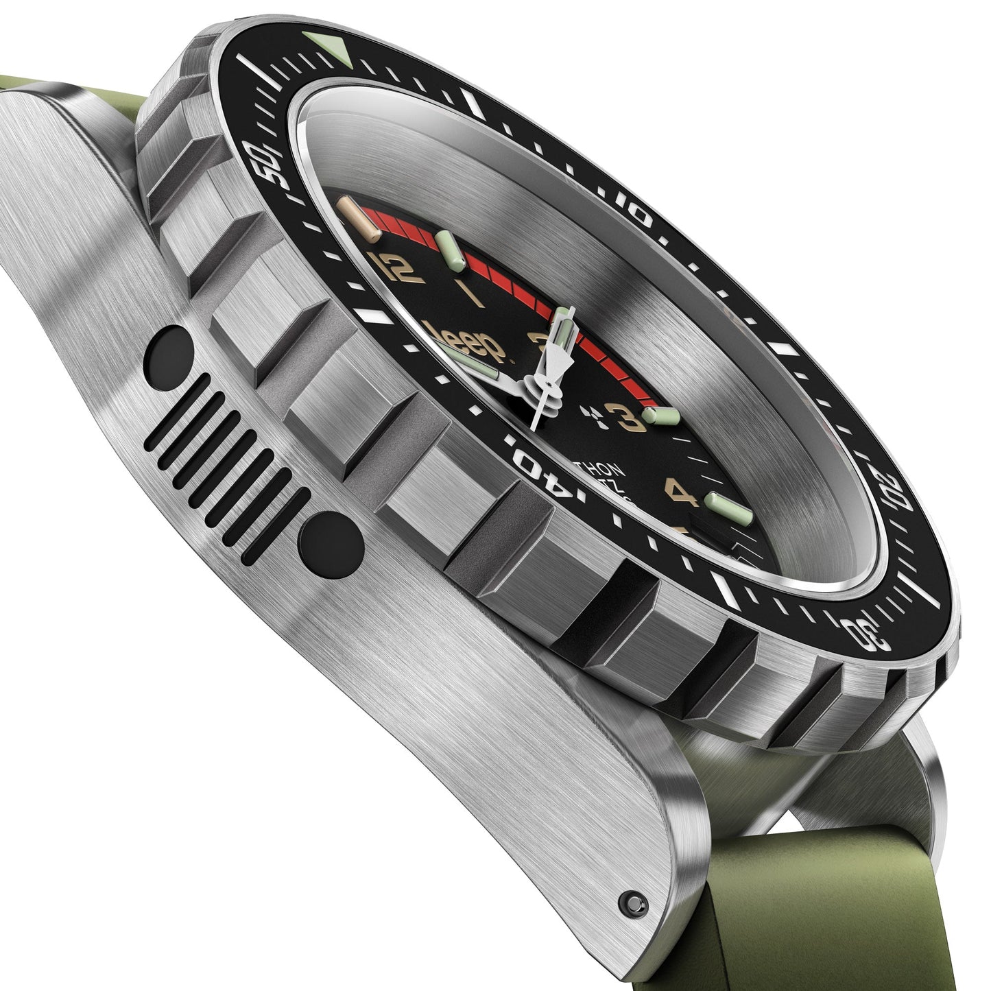 Marathon WW194007SS-4101 Jeep® X Rubicon TSAR® Quartz (41mm) Black Dial / OD Green Rubber Strap