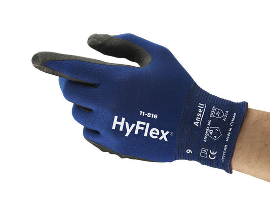 SOS Cleanroom ?11816110? Ansell HyFlex 11-816 Cut Resistant Industrial Gloves