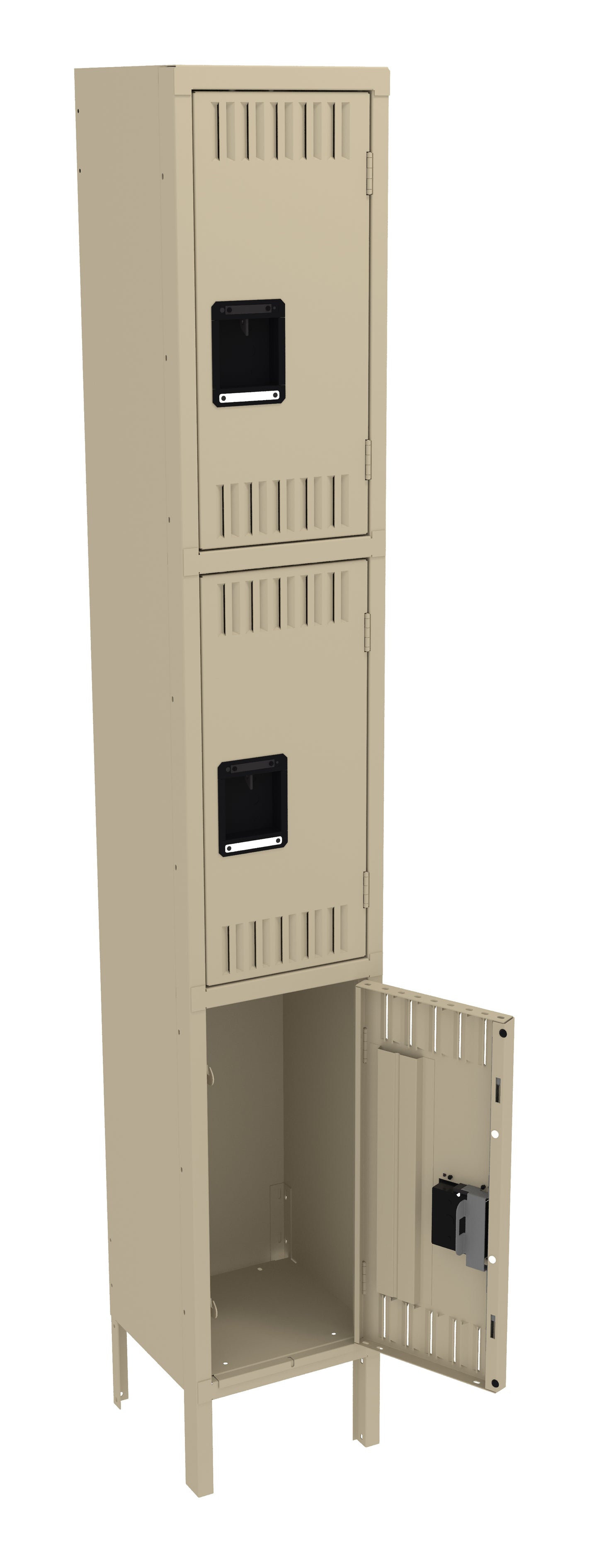 Tennsco TTS-121224-1 Triple Tier Locker - One Wide With Legs (Assembled)