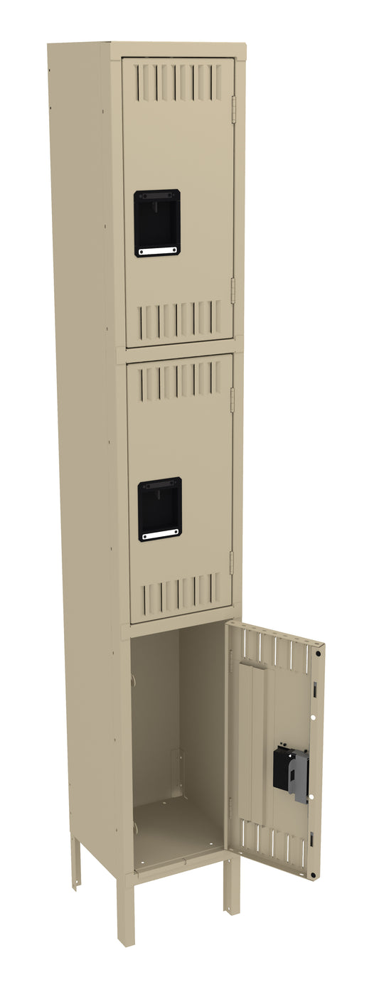 Tennsco TTS-121224-1 Triple Tier Locker - One Wide With Legs (Assembled)