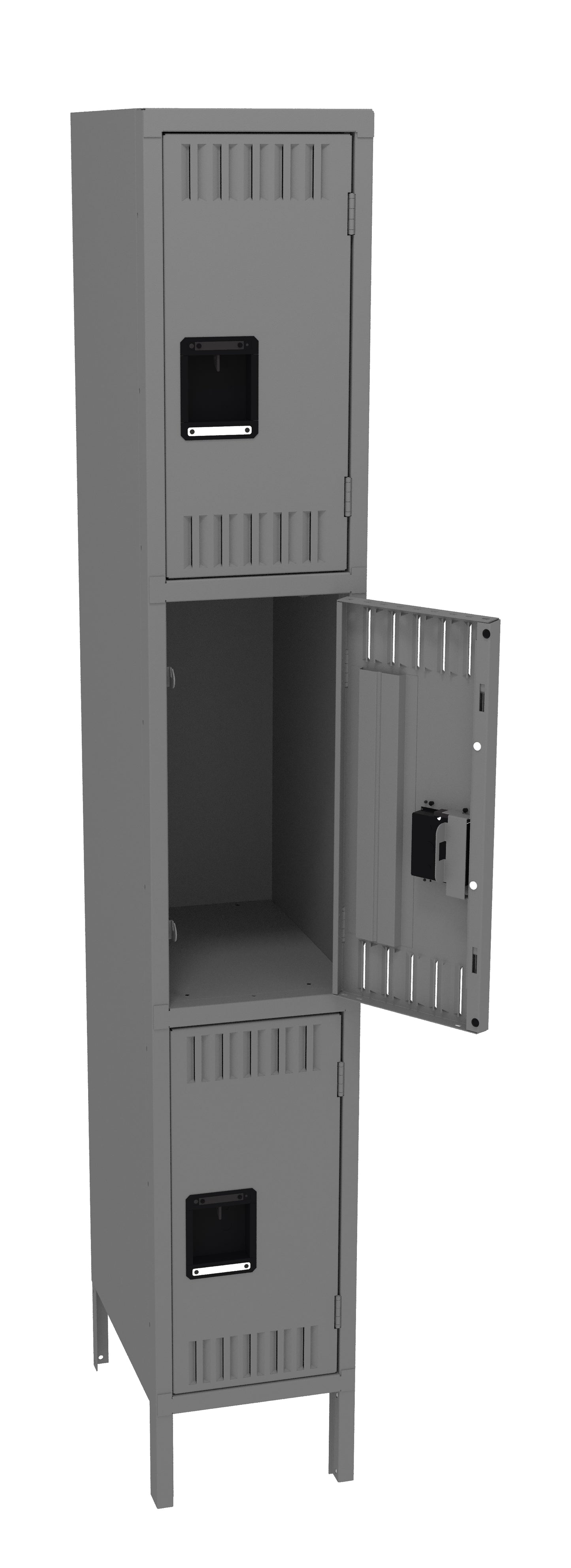 Tennsco TTS-121824-1 Triple Tier Locker - One Wide With Legs (Assembled)
