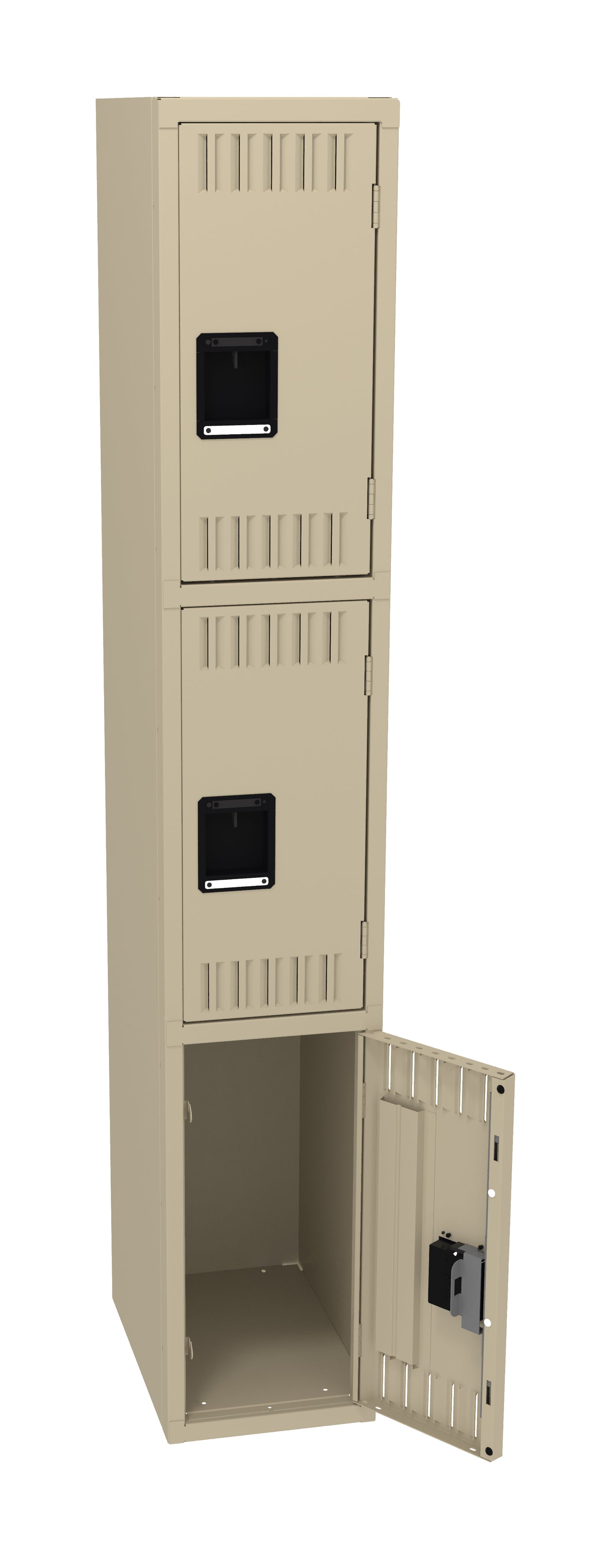 Tennsco TTS-121824-A Triple Tier Locker - One Wide, No Legs (Assembled)