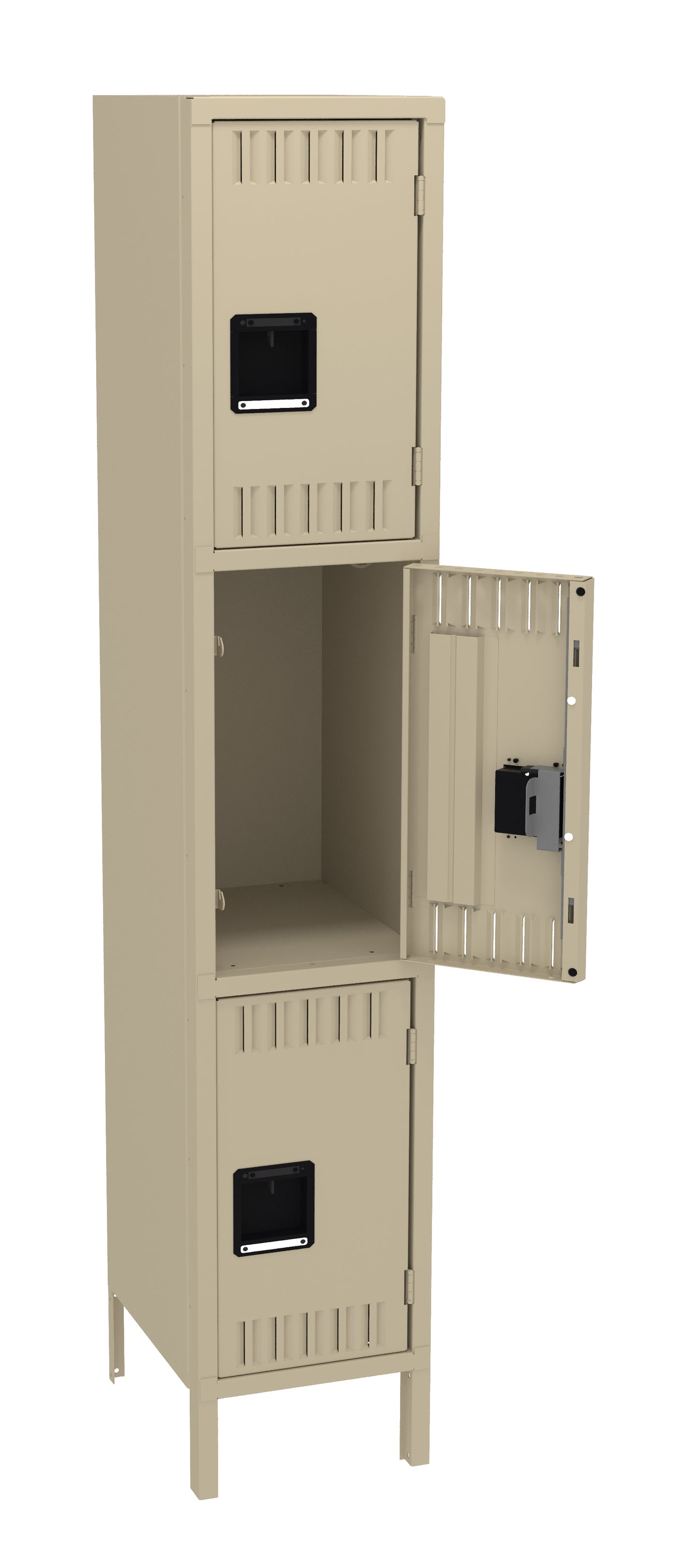 Tennsco TTS-151824-1 Triple Tier Locker - One Wide With Legs (Assembled)