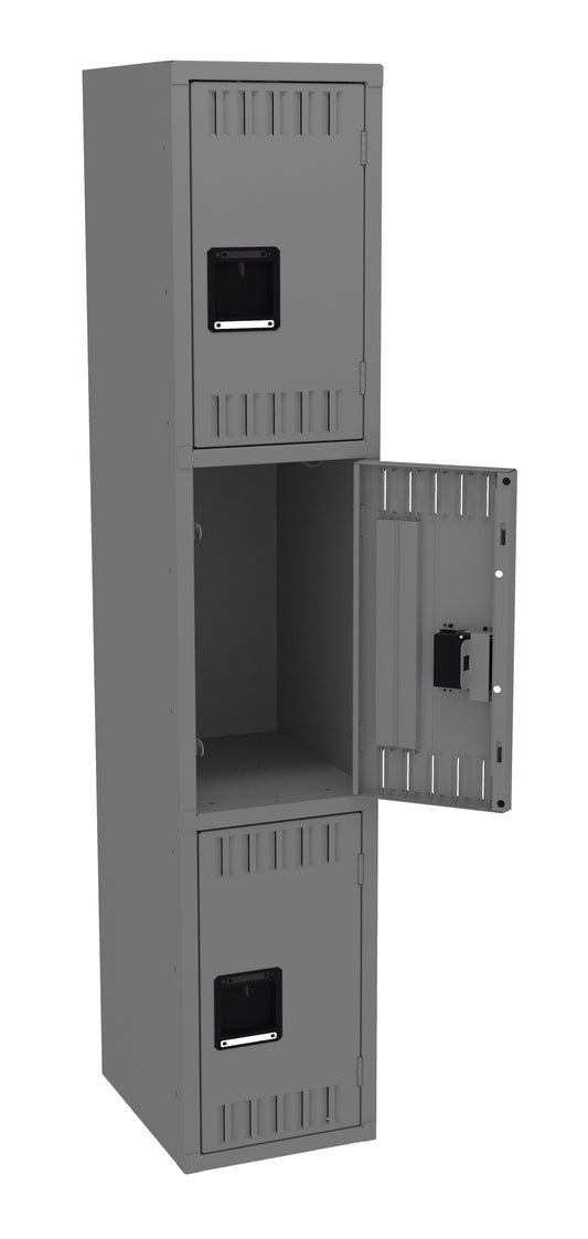Tennsco TTS-151824-A Triple Tier Locker - One Wide, No Legs (Assembled)