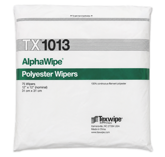 SOS Cleanroom Texwipe TX1013 AlphaWipe 12" x 12" Polyester Cleanroom Wiper - Case
