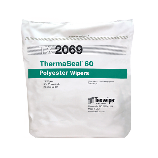 SOS Cleanroom Texwipe TX2069 ThermaSeal60 9" x 9" Polyester Cleanroom Wiper - Case