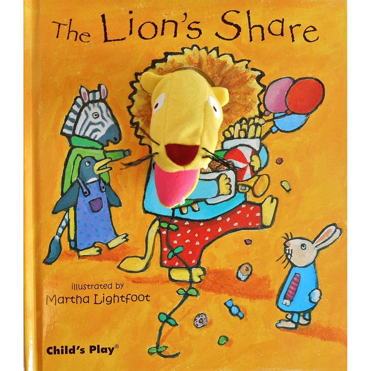 Paradise Clay CPB016 The Lion's Share - Finger Puppet Book