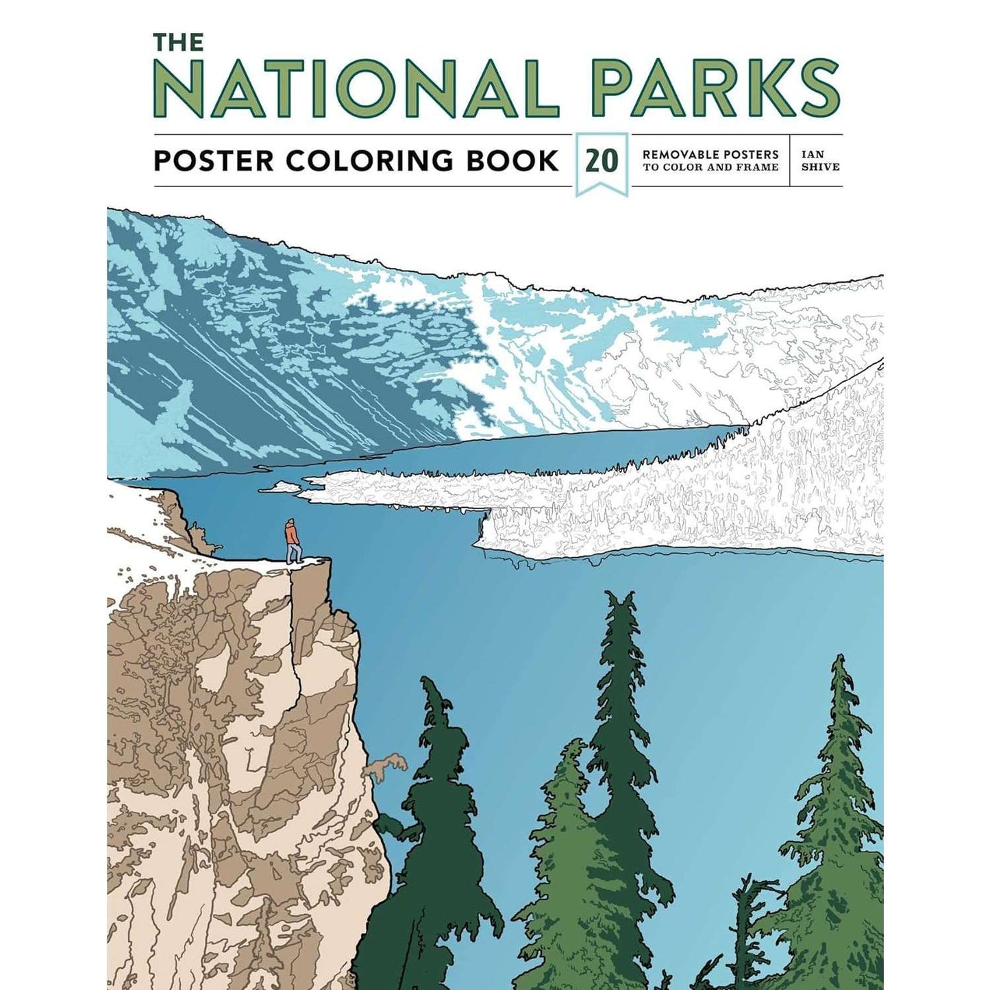 Paradise Clay SIM466 The National Parks Poster Coloring Book - Book