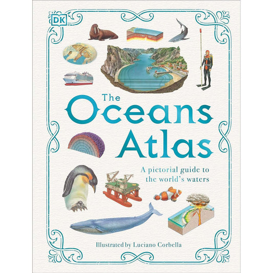 Paradise Clay DKP150 The Oceans Atlas: A Pictorial Guide to the World's Waters - Book