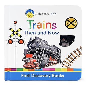 Paradise Clay CDP023 Trains Then and Now - Board Book