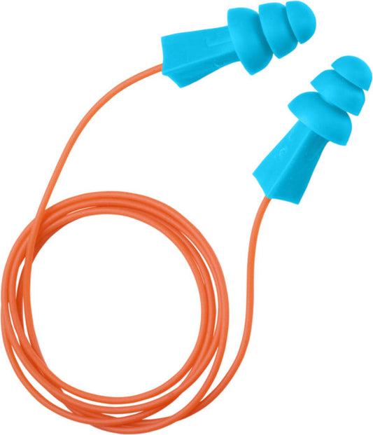 Gateway Safety 942510 Tri-Grip JR Reusable Earplugs - Junior Size, 27 NRR, Small Ear Canal Fit