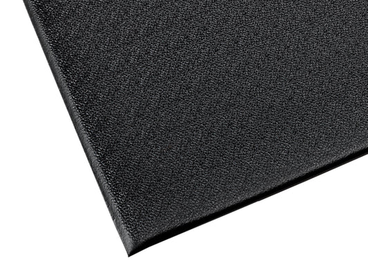 Crown Matting FP 2436BK Tuff-Spun 3/8 Pebble-Surface 2'x3' Black Anti-Fatigue Dry Area Mat